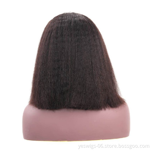 Raw Brazilian Short Bob Human Hair HD Lace Front Wig Wholesale Cheap Straight Natural Human Hair Bob Style Wigs For Black Women